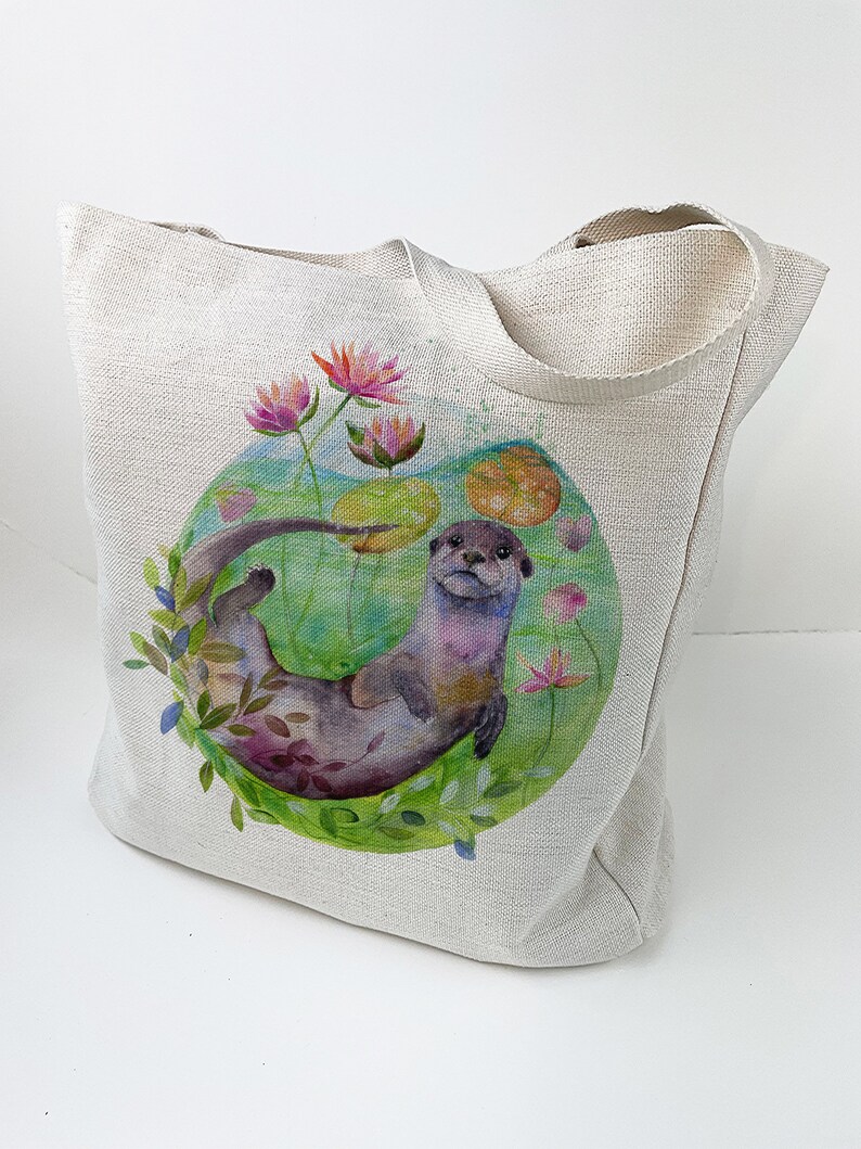 Tote Bag Choose your Design Canvas bag, large bag, huge tote bag, art tote, colourful bag, bird art bag, Olga Cuttell image 6