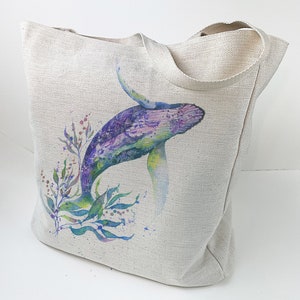 Tote Bag Choose your Design Canvas bag, large bag, huge tote bag, art tote, colourful bag, bird art bag, Olga Cuttell image 5