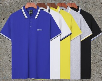 Hugo Boss Polo deportivo para hombre con logotipo de BOSS bordado Cuello clásico Mangas cortas Tallas M-XXXL