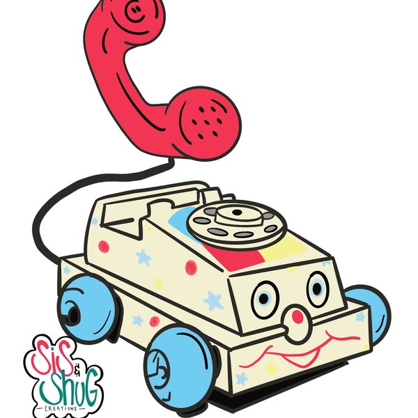 vintage Toy Phone PNG