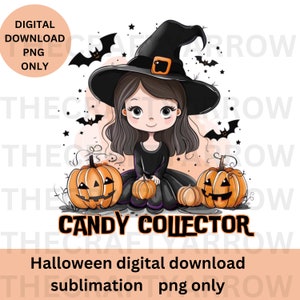 Halloween sublimation PNG, clip art, Candy collector, digital download Halloween