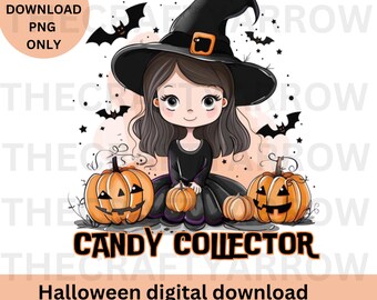 Sublimazione di Halloween PNG, clip art, collezionista di caramelle, download digitale Halloween