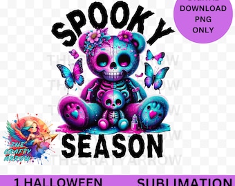 Spooky Season Halloween PNG, digitaler Download, DTF Halloween Sublimation