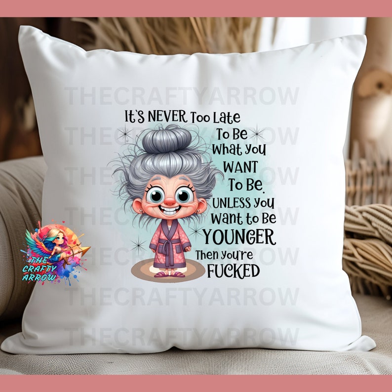 Crazy Old Grandma PNG, Sublimation Design, Funny Grandma, Cute, Printable Art, Quirky Grandmother, Mother's Day, Mama Mug, adult humour image 3