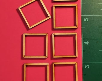 Set of 12 Dollhouse Miniature Wood Frames