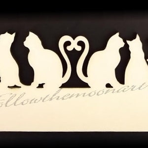 A Row of Cats Sign  SVG File for CNC, Laser Glow forge, Cricut, Silhouette cut file