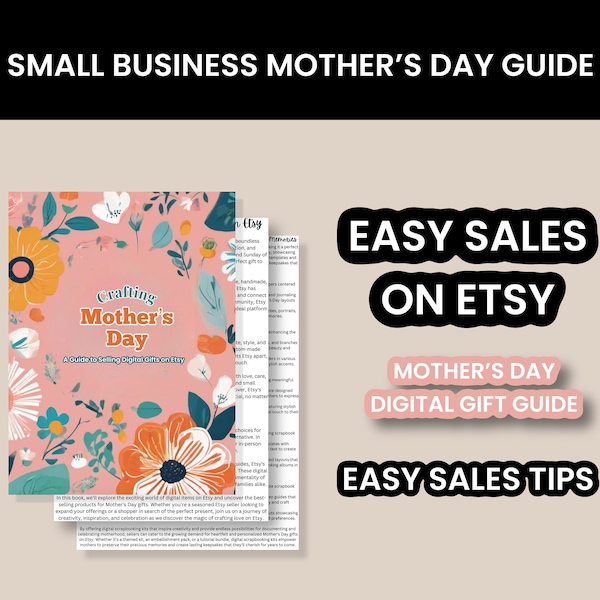 Mother's Day Gifting Trends 2024 E-Book Etsy Guide, Selling Online Tips, Business Advice, Digital Marketing Strategies, Gift for Mom