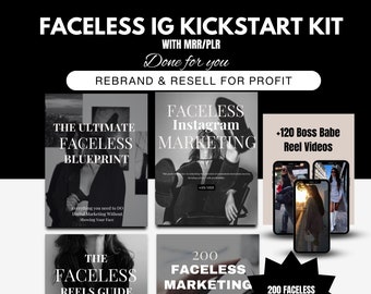 Done For You Digital Products | Faceless Instagram PLR Ebook Bundle | Master Resell Rights | Passive Income eBook Template | Small Business