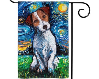 JAck Russell Terrier sleeping dog art tile coaster bedtime book gifts artwork 