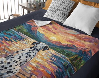 Dalmatian Minky Blanket -  Dog Lake House Home Decor