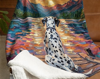 Dalmatian Dog by Mountain Lake Sherpa Fleece Blanket