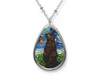 Cat Necklace Tortoiseshell Starry Night Cat Pendant Necklace Pet Jewelry Cute Kitty Charm Necklace Pet Memorial Tortie Cat Lover Gift Idea