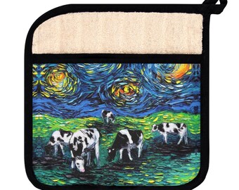 Kitchen Hot Pad Pot Holder Teal This Heifer's Had It Cow Design 