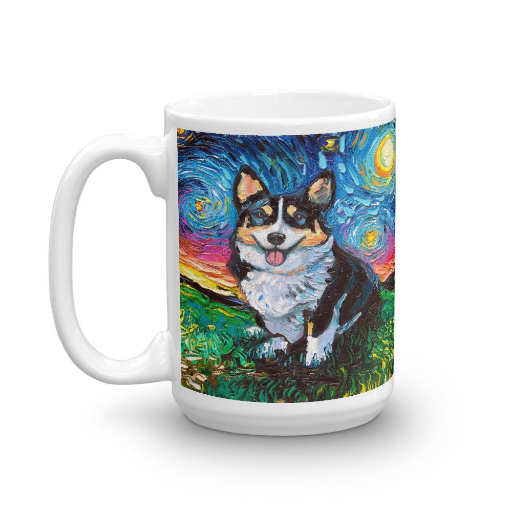 Tri Color Pembroke Welsh Corgi Night Coffee Mug Dog Lover | Etsy