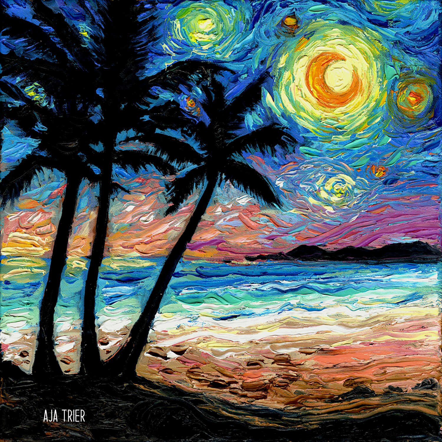 A Tale of Palm Trees.*』シーグラスアート