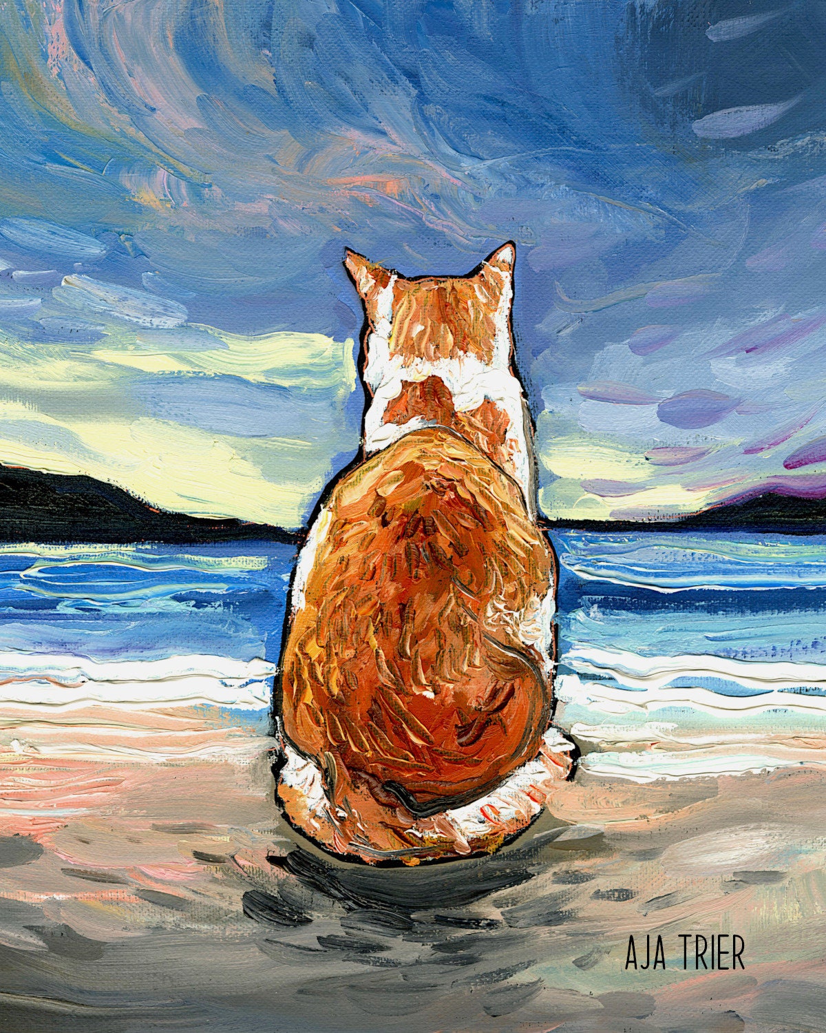 Orange and White Tabby Cat Sunset Beach Ready to Hang Canvas Print Wall Art  Cat Lover Gift Pet Mom Gallery Wall Art Pet Coastal Home Decor - Etsy Israel, image size:1200x1500
