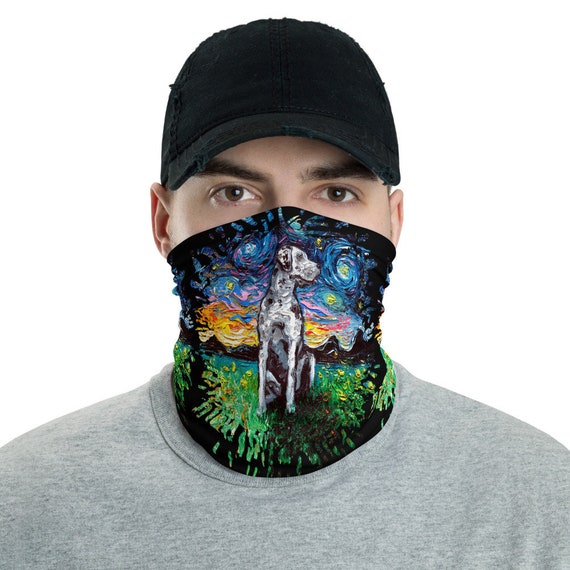 Merle Great Dane Dog Starry Night Art Face Mask Face Shield - Etsy