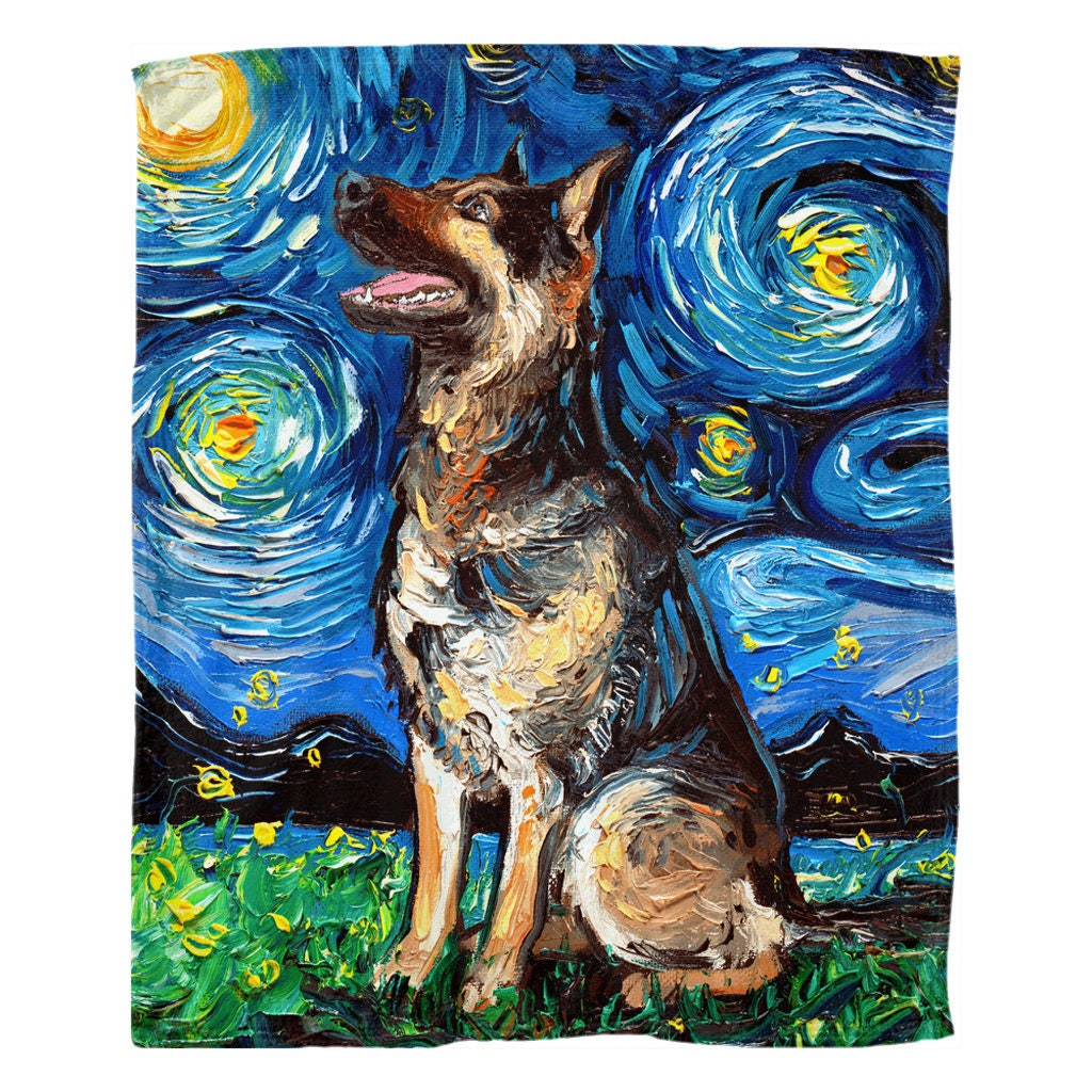 german shepherd throw blanket