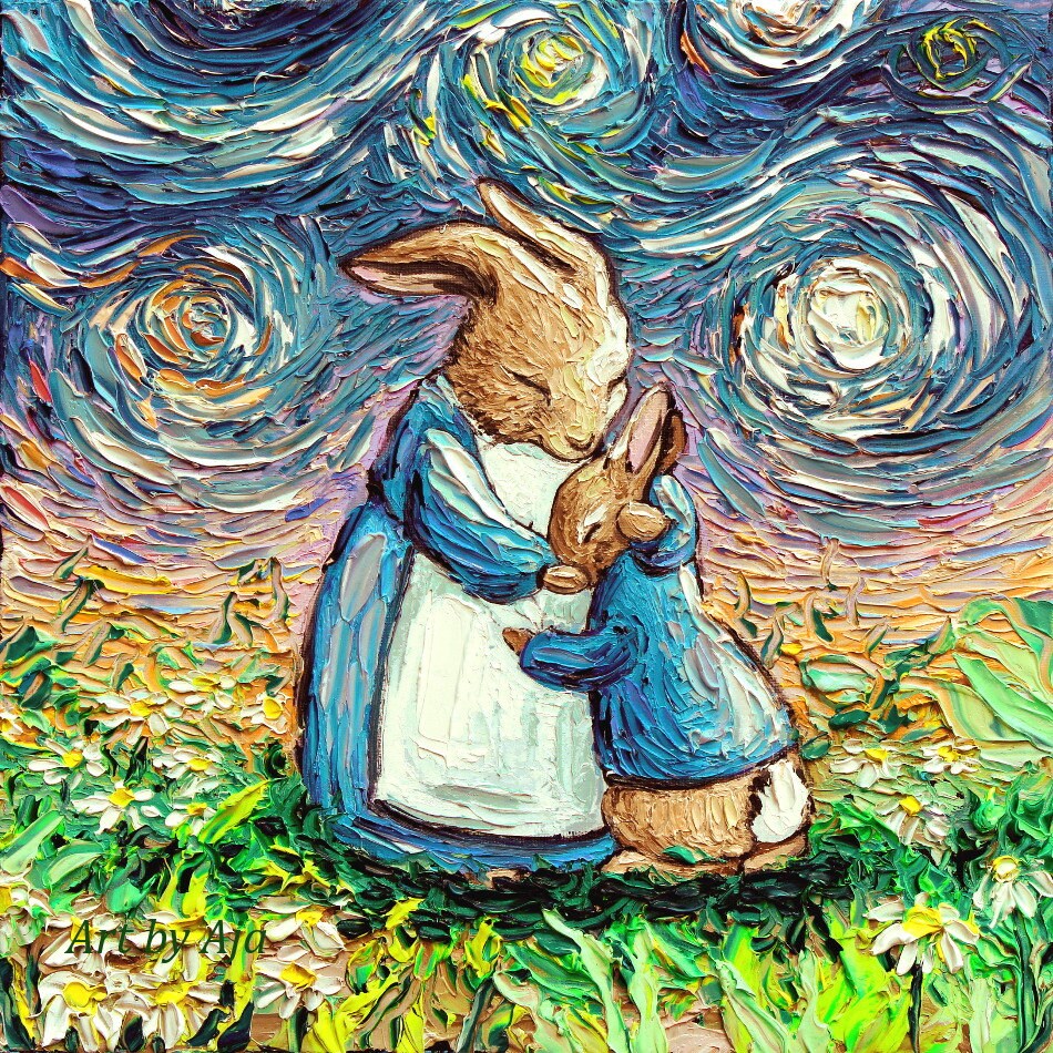 Bunny Rabbit Art CANVAS print nursery wall decor kids With Etsy