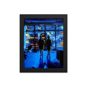 Fight Club Framed Photo Paper Poster Art Starry Night Art Print by Aja choose size SHIPS WORLDWIDE