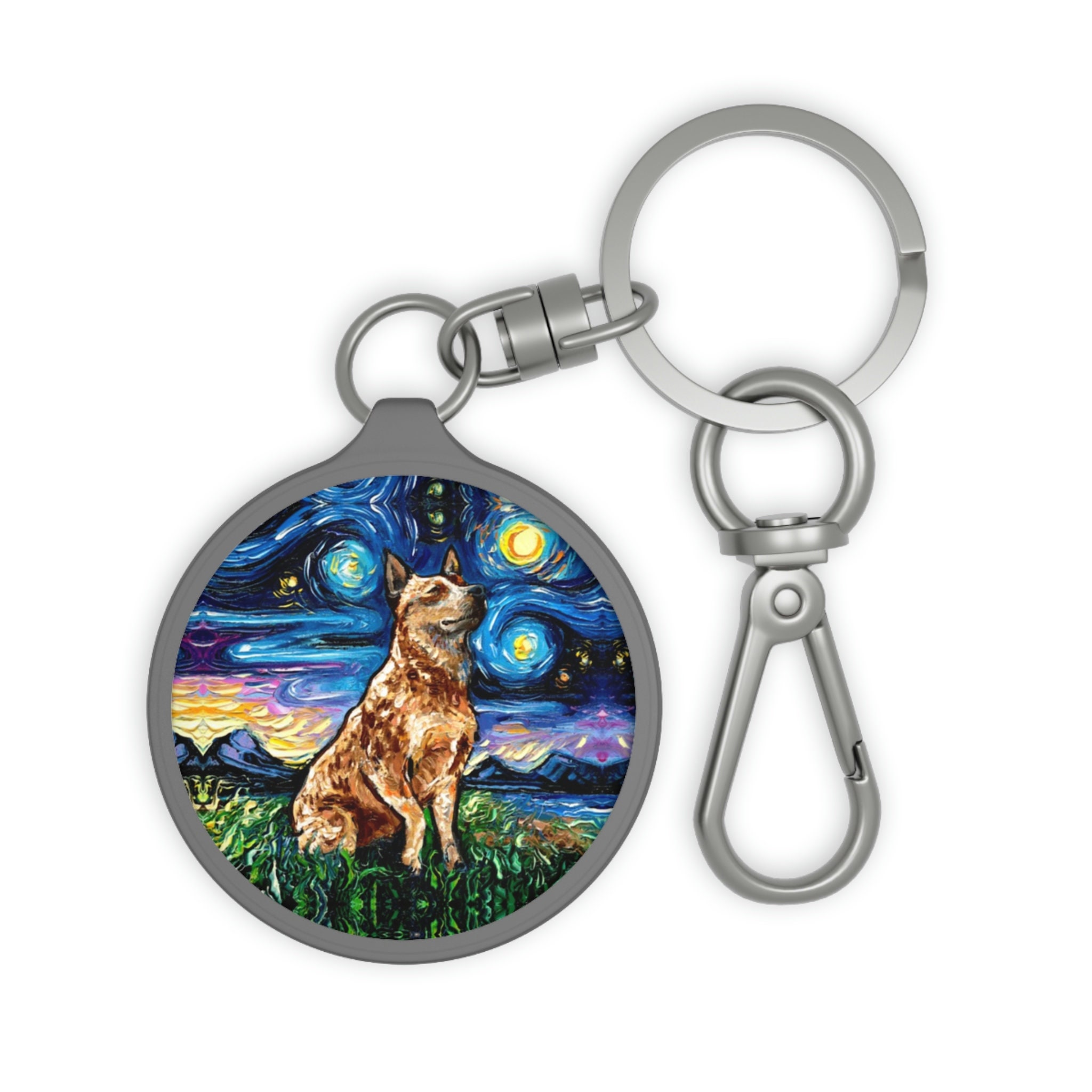 Blue Heeler dog keychain, Red heeler, Cattle dog key chain, pet keychain,  key chain, pet bag charm, heeler jewelry, dog jewellery, Christmas