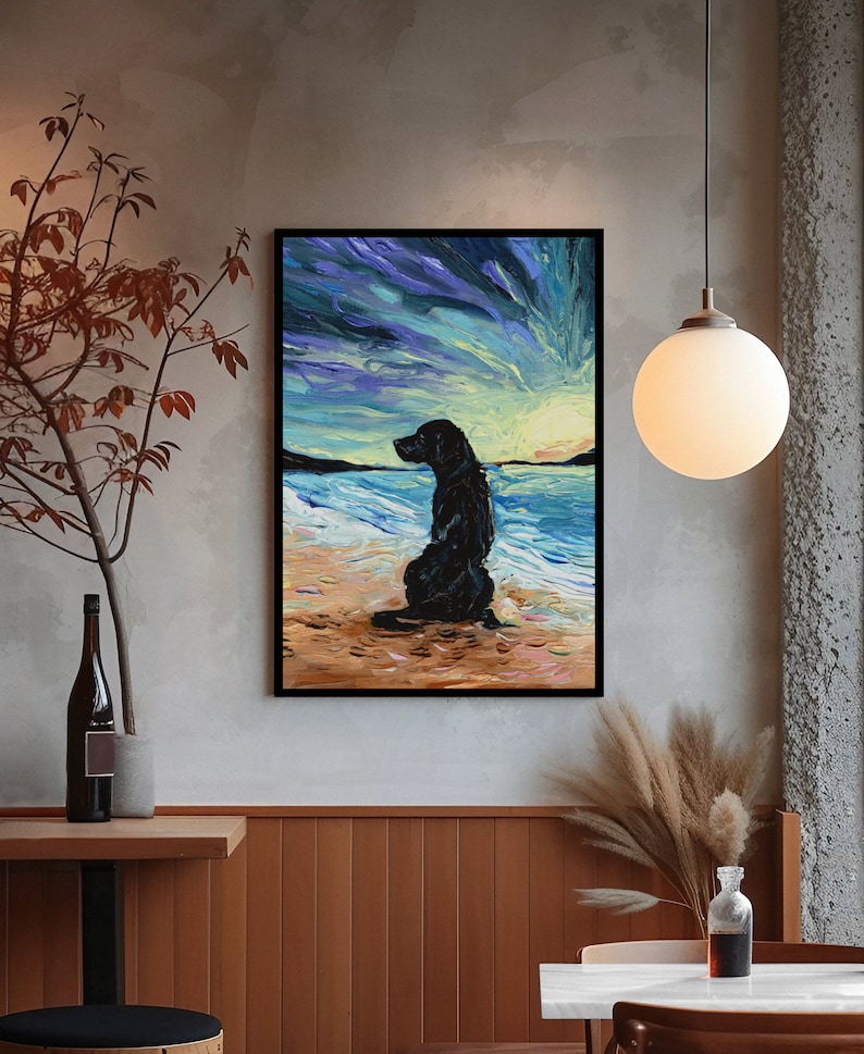 Art Labrador Pet Mom Sunset