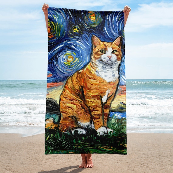 Cat beach towel discount