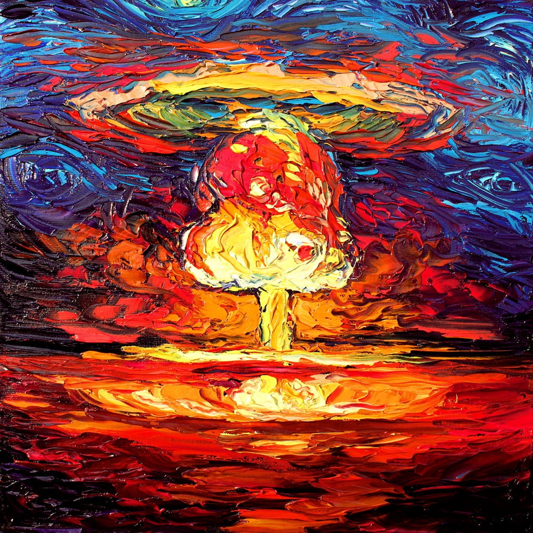 Nuclear Bomb Art Van Gogh Never Saw Bikini Atoll Giclee Print by Aja