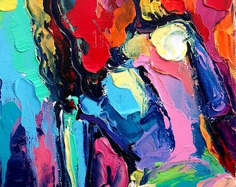 Femme 17 - 18x24 inches rainbow nude abstract print by Aja