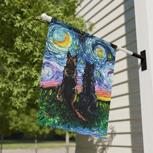 German Shepherd Starry Night Outdoor Garden Flag image 7