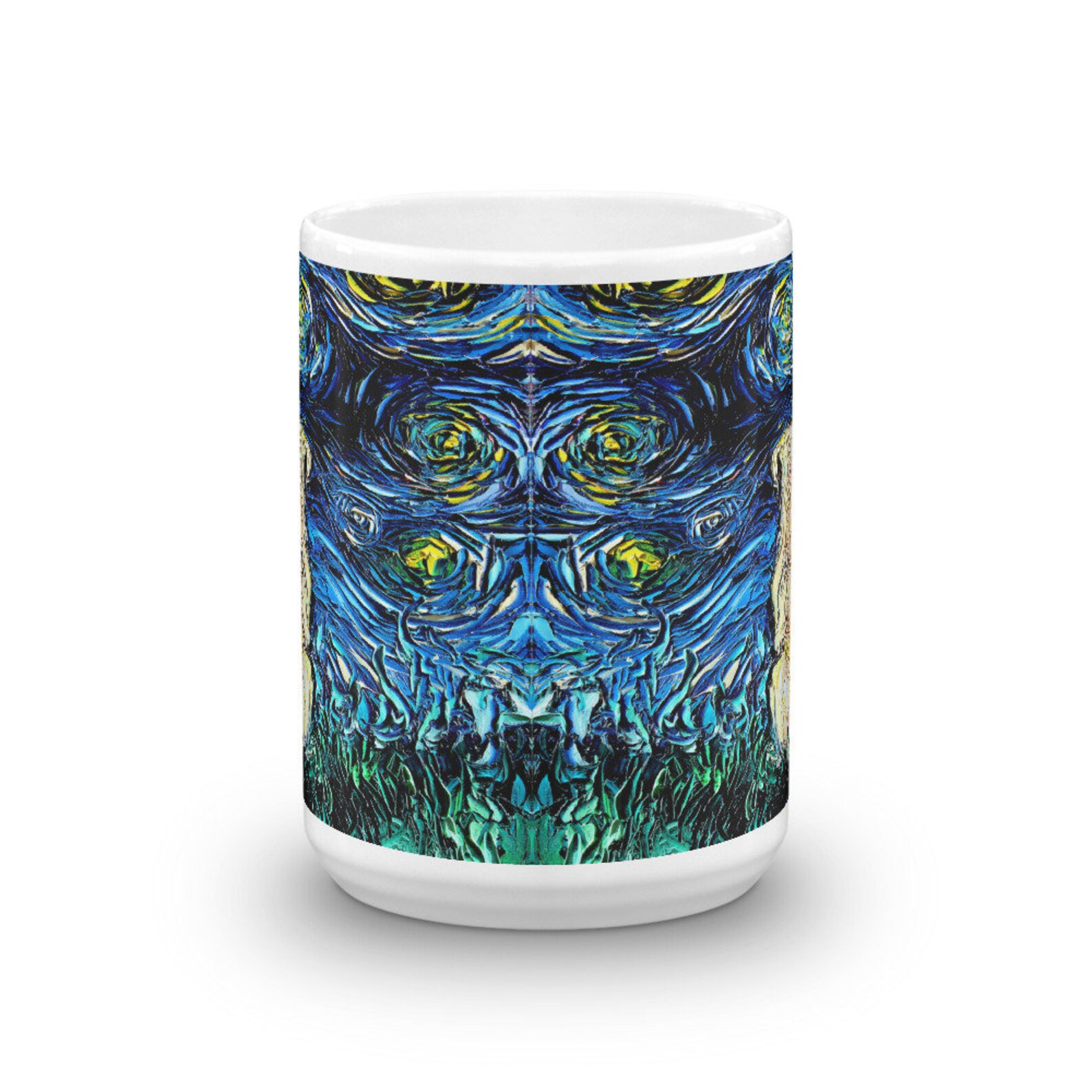 Yellow Labrador Coffee Mug Dog Lover Starry Night Art by Aja - Etsy