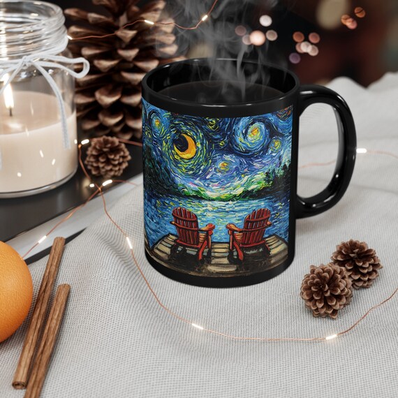 6 oz stoneware coffee mugs Stoneware Mug Cup Large - Dark Blue | Drinkware main image 1