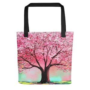 Story of the Tree 74 Tote bag spring cherry blossoms flowers purse handbag