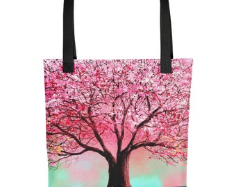 Story of the Tree 74 Tote bag spring cherry blossoms flowers purse handbag