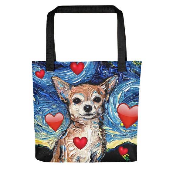 Buy Chihuahua Dog Starry Night Tote Bag 15x15 Handbag Artwork by Online in  India 