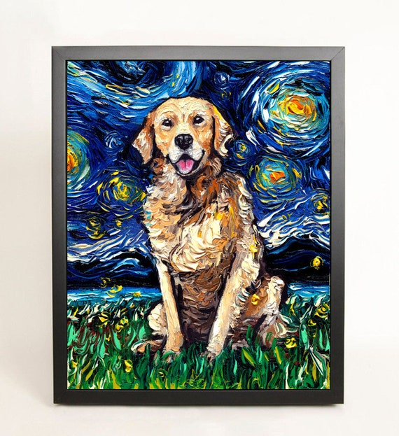 golden retriever picture frame