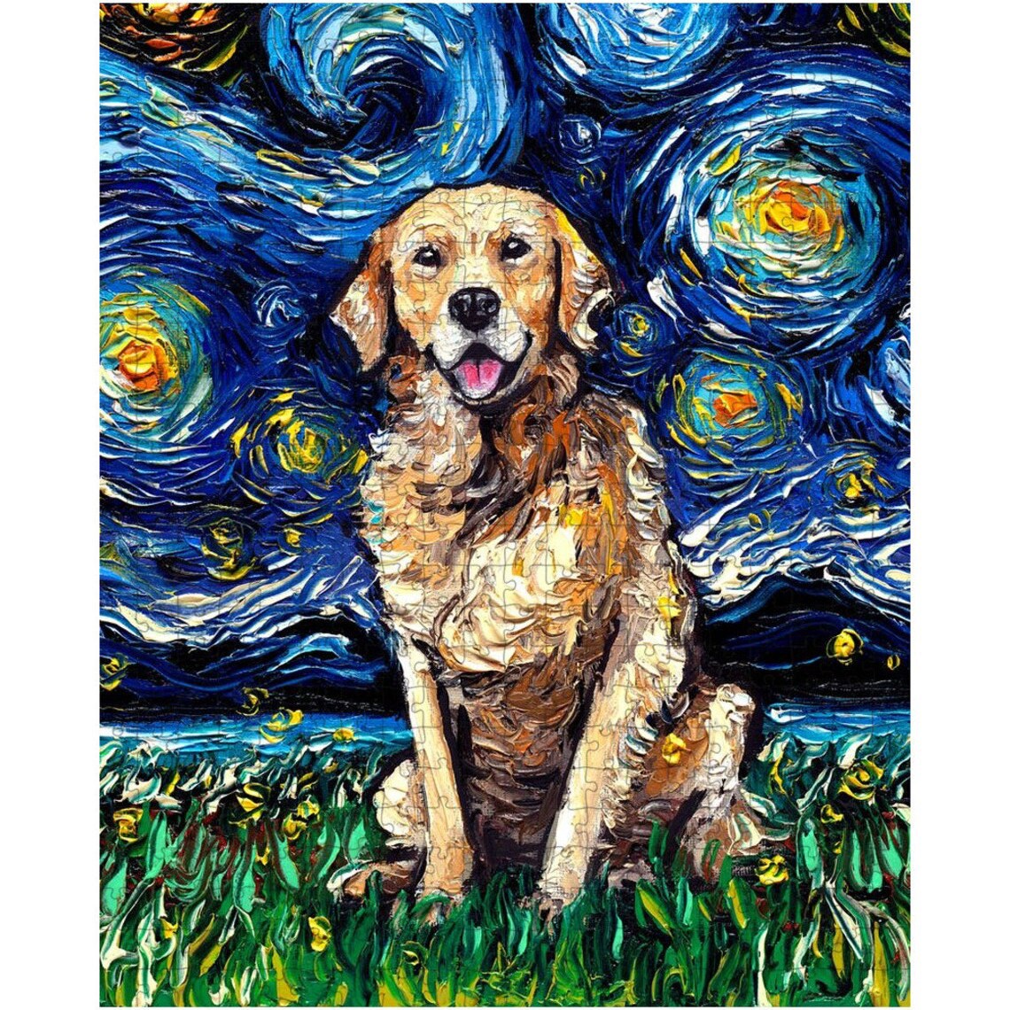 Colorful Golden Retriever Wooden Puzzle Shaped Puzzle - Temu