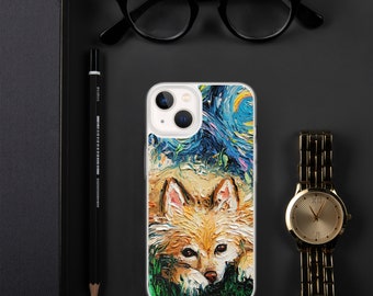 Pomeranian Night iPhone Case Dog Lover Phone Protector Starry Night Art by Aja