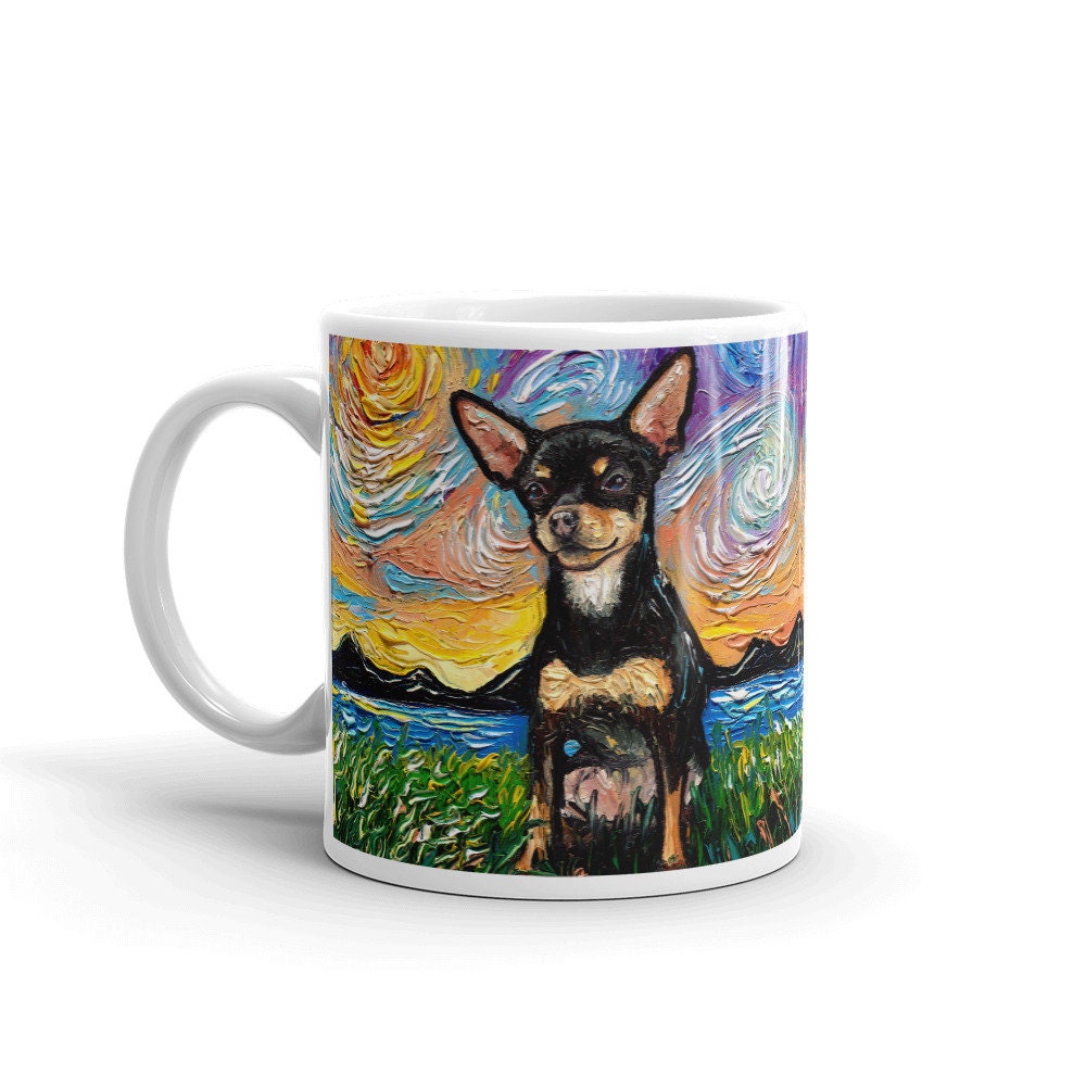 Black and Tan Short Hair Chihuahua at Sunset Coffee Mug Dog | Etsy