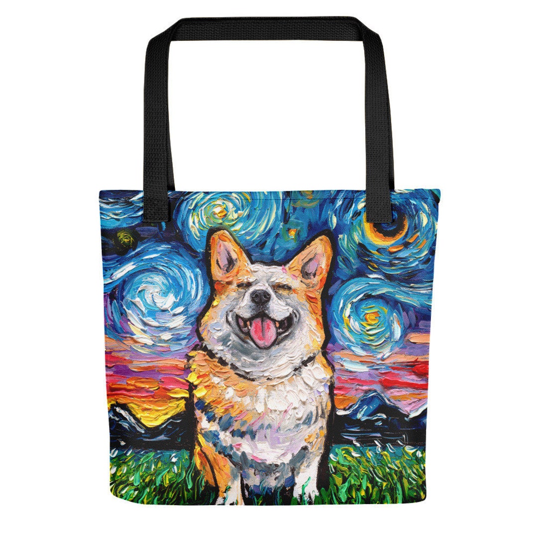 Sac Fourre-tout Woofhandbags Lolo – Motif Caniche Multicolore, Grand, Pour Femme