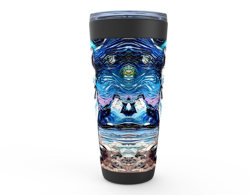 Siberian Husky Starry Night Dog Viking Tumbler Insulated Stainless Steel Drinkware Art By Aja Travel Mug image 2