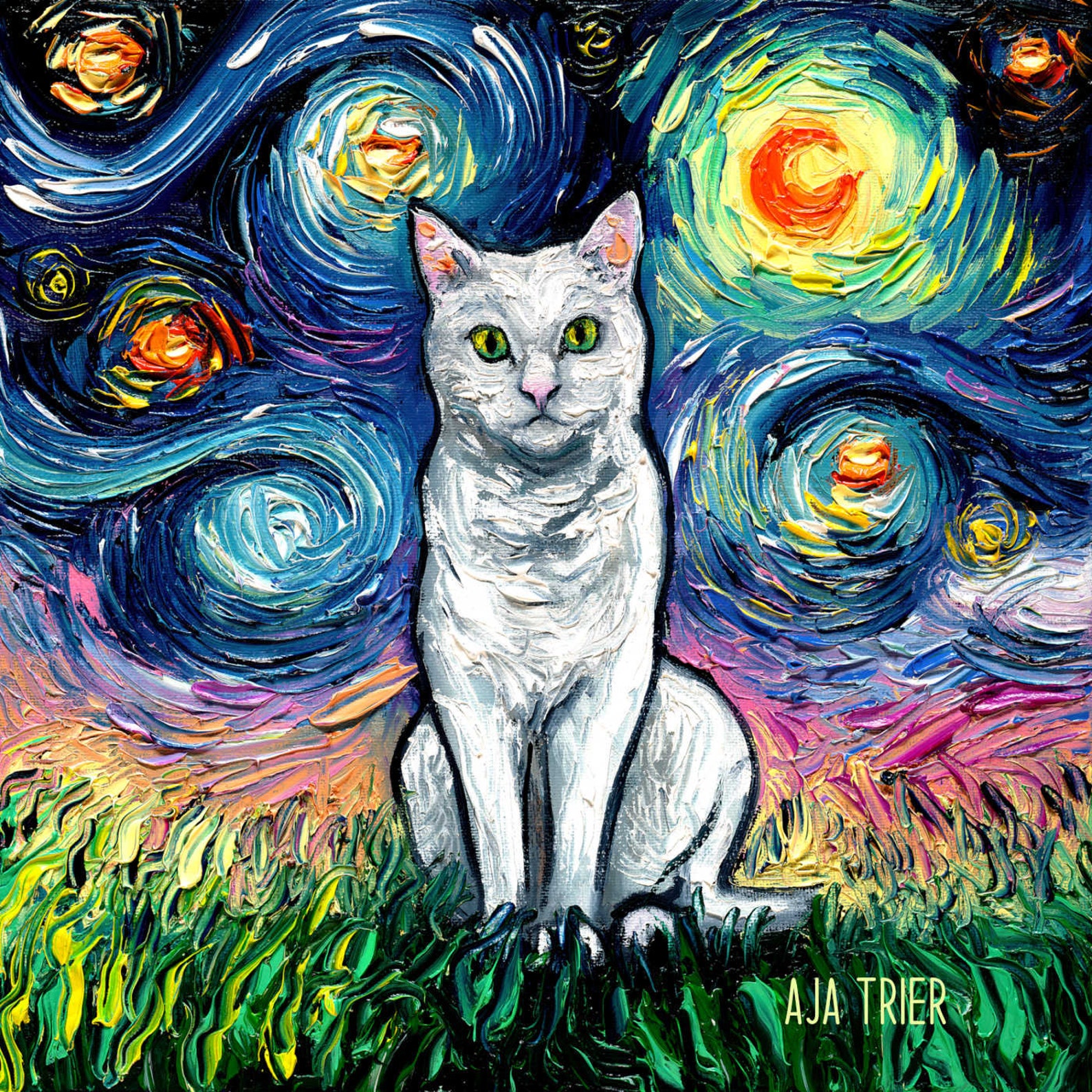 Фиолетовая кошка. Ночь рисунок. Кошка и звезды. Starry cat blood перевод. Кошка и звездное небо.