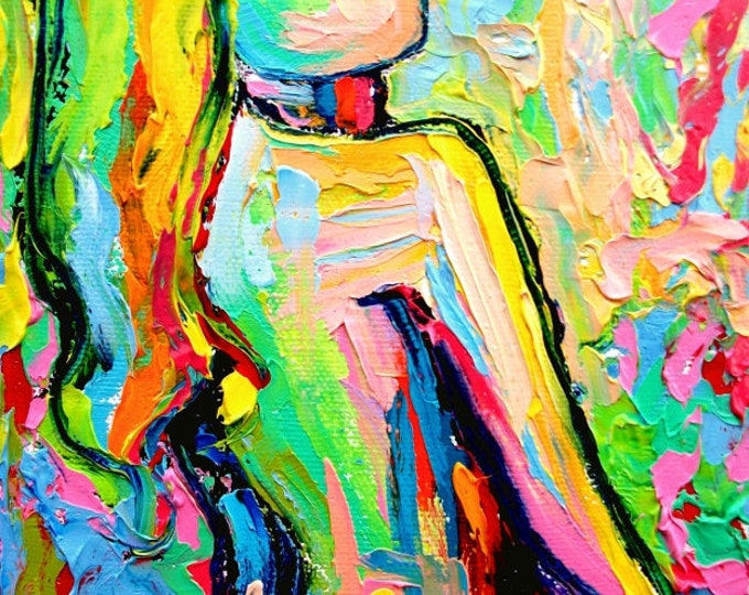 Femme X Impasto Abstract Nude Oil Painting By Aja Etsy