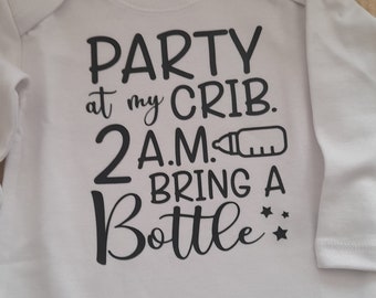 Personalised humour baby vest