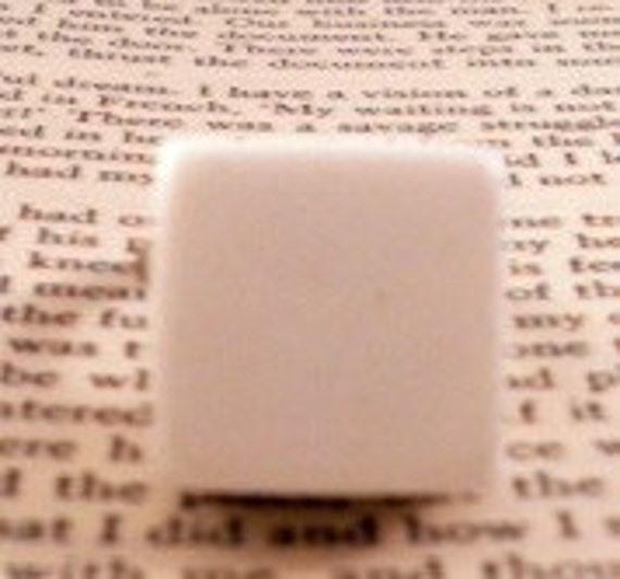 Cube square white  Plastic  vintage adjustable ri… - image 2