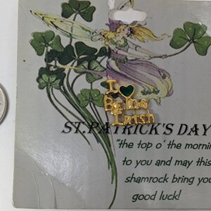 I love being Irish Ireland vintage gift carded pin St Patrick's day image 5