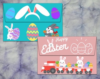 Easter BUNNY ENVELOPES invite greetings Printable Envelopes  Printable Kit for Junk Journals Planners Scrapbooks Collage Instant Download