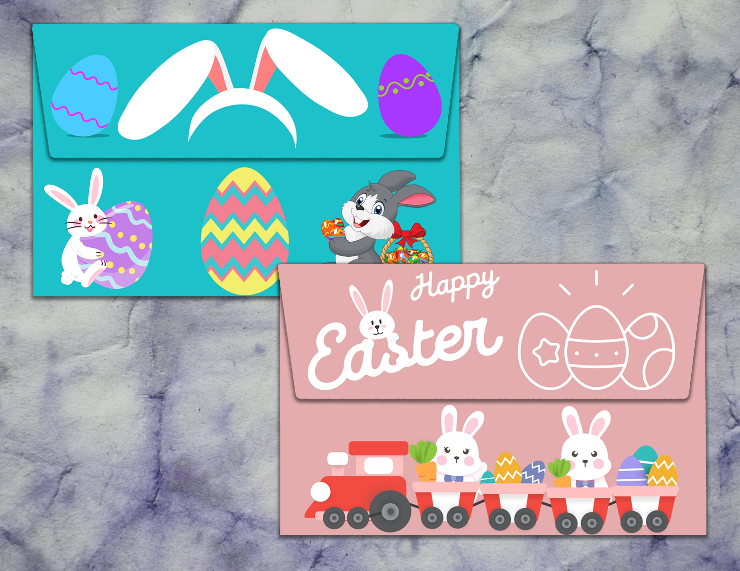 Easter BUNNY ENVELOPES Invite Greetings Printable Envelopes - Etsy