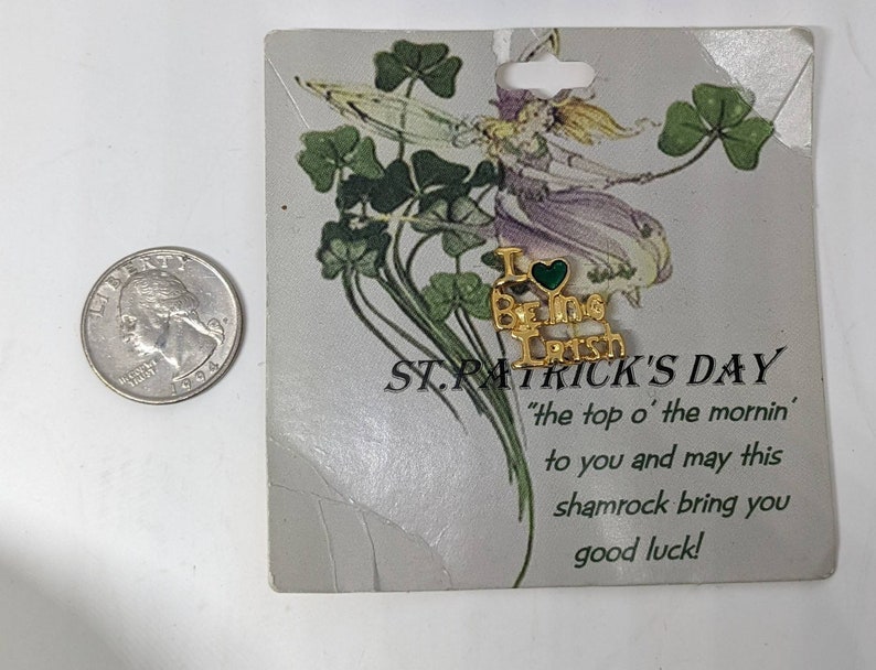 I love being Irish Ireland vintage gift carded pin St Patrick's day image 3