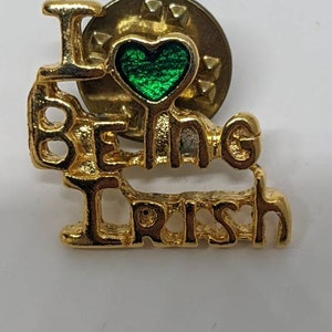 I love being Irish Ireland vintage gift carded pin St Patrick's day image 1